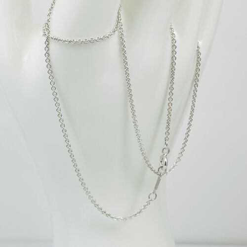 Primary image for 18.5" Tiffany & Co Chain Necklace in Sterling Silver 1.5mm Links FREE Shipping