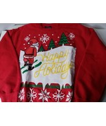 American Rag Mens Happy Holidays Sweatshirt~Ugly Cute Christmas Sweater~... - $17.76