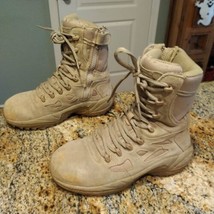 Reebok Rapid Response Tactical Boots Tan Beige 8&quot; Leather Men’s 5M Women... - $84.15