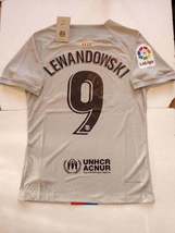 Robert Lewandowski Barcelona La Liga Match Slim Gray Third Soccer Jersey 2022-23 - £86.20 GBP