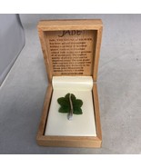 Green Jade Leaf 1.25”X1.125” With Sterling 925 Pin Brooch By Jade Mine W... - £45.14 GBP