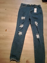 Boohoo Blue  Women&#39;s S Ripped Mom Jeans Size 10 UK Express Shipping - $27.21