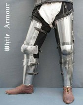 Medieval Knight Leg combat armor set plate legs cuisses with poleyns and... - £168.49 GBP
