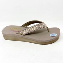Skechers Vinyasa Glory Day Taupe Womens Flip Flop Comfort Sandals - $39.95