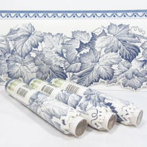 Waverly Leaves 572802 Blue 4-PC Sculpted Wallpaper Border Rolls - $54.00