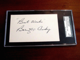 Barney Mccosky Detroit Tigers A&#39;s Of&#39;er Signed Auto Index Card Sgc Authentic - £31.64 GBP