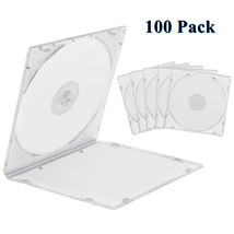 100 Pack Clear Slim Single Cd Dvd Case Pp Poly Plastic Cases Holder Stor... - $64.59