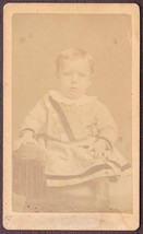 James Burd Carte de Visite CDV of Young Boy in Dress - Camden, Maine - £13.98 GBP