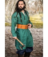 Viking Linen Tunic – Natural Medieval LARP &amp; Reenactment Garb (S–XXL) - $99.99