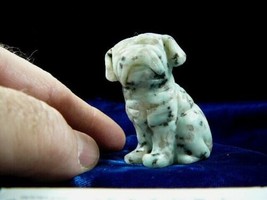 (Y-DOG-SH-705) SHAR PEI PUG sharpei dog dogs green PEPPER gem FIGURINE c... - $17.53