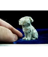 (Y-DOG-SH-705) SHAR PEI PUG sharpei dog dogs green PEPPER gem FIGURINE c... - $17.53