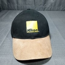 Nikon Hat Cap Adjustable Baseball Black Suede Brim Sport Optics Strapbac... - $34.95