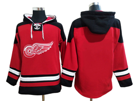 Blank Detroit Red Wings Red Lace-Up Pullover Hoodie - $79.00