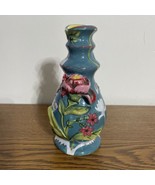 TRACY PORTER Floral Raised Rose Hand Painted Pottery Soleil Bud Vase 5.5” H - £20.44 GBP