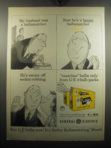 1957 General Electric Light Bulbs Ad - My husband was a bulbsnatcher - $18.49