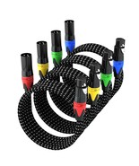 Geohn.G Xlr Cables, 25Ft 4 Packs, 3-Pin Premium Balanced Shielded Xlr Sp... - $60.92