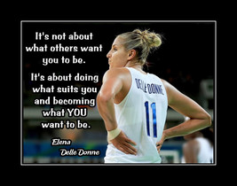 Rare Elena Delle Donne Basketball Motivation Poster Print Quote Unique Gift - £15.95 GBP+