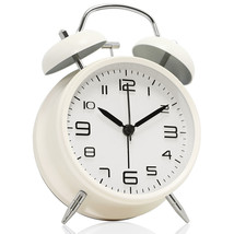 Betus Non-Ticking 4&quot; Twin Bell Alarm Clock Backlight Function - Desk Table Clock - £11.03 GBP