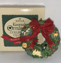 Hallmark 1987 Wreath of Memories Christmas Ornament Charter Member Colle... - £29.42 GBP