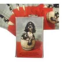 Vintage Butch Cocker Spaniel Brown Bigelow Playing Cards Bell&#39;s Service Station - £14.43 GBP