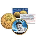 TY COBB ** Baseball Legends ** JFK Kennedy Half Dollar 24K Gold Plated U... - €11,21 EUR