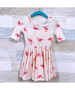 Dot Dot Smile Fit &amp; Flare Ballerina Dress Flamingo Print Casual Toddler ... - $9.89