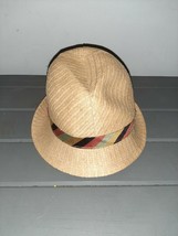 Kid&#39;s Fedora Hat Vintage Plaid Straw 20&quot; inch Boys Hipster Stripes - $20.00