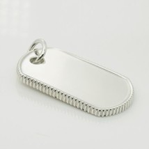 Tiffany &amp; Co Mens Coin Edge ID Dog Tag Pendant - £223.56 GBP