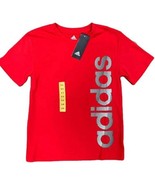 Adidas Boys Crewneck Logo T-Shirt, X-Large, Red - £22.09 GBP