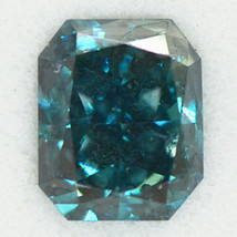 Loose Radiant Shape Diamond Fancy Blue Color Certified Enhanced 1.01 Carat VS2 - £1,170.83 GBP