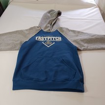 Holloway Marbury Fastpitch Men’s Blue & Gray Cotton Blend Hoodie Sweatshirt Sz S image 9