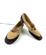 Donald J. Pliner Sportique Flats Women 7.5M Liana Shoe Brown Leather Sna... - $47.29 CAD
