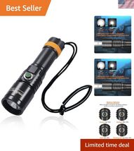 Scuba Dive Light, 1300 Lumens, 8 Degrees Narrow Beam Angle, Titanium All... - $132.24