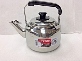 Zebra 0.8L- 2.5L - 4.5L- 7.5L Heavy Duty S/S Whistling Sound Kettle Teapot - £18.58 GBP+