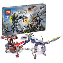 Year 2006 Lego Vikings 7021 Viking Double Catapult Vs The Armoured Ofnir Dragon - £204.46 GBP