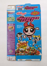 Y2K Vintage Kellogg&#39;s Powerpuff Girls Cereal Box Cartoon Network Sparkles - $29.69