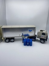 1978 Tonka Chevron semi truck complete with driver and barrels - $110.00