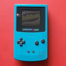 Game Boy Color Handheld System Nintendo CGB-001 OEM Teal Blue Works with... - $93.47
