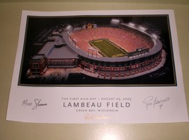 Brett Favre Autograph Green Bay Packers Lambeau Field print - £119.89 GBP