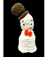 Amigurumi Plush Snowman or Ghost Hand Crochet Stuffed Animal Yarn OOAK 1... - £7.61 GBP
