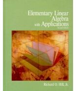 Elementary Linear Algebra with Applications by Hill, Richard O. HC - $50.16 CAD