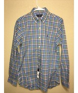  Ralph Lauren Button Up Shirt PLAYED BLUE MULTI SZ S NEW - $136.25 CAD
