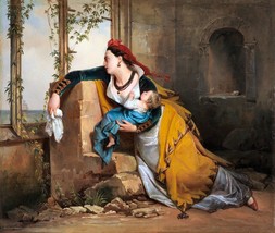 The Mariner&#39;s Wife by Jean-Augustin Franquelin French Old Masters 13x15 ... - £31.13 GBP