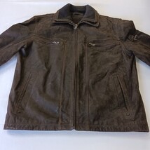 Roundtree & Yorke RN#58909 Men's Brown Full Zip Genuine Leather Jacket Size M image 15