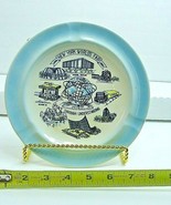 Vintage / Antique 1964-65 New York World&#39;s Fair Unisphere BLUE Ashtray P... - $33.85 CAD