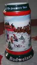 Budweiser Clydesdale &quot;The Season&#39;s Best&quot; 1991 Mug Beer Stein Euc! - £15.97 GBP