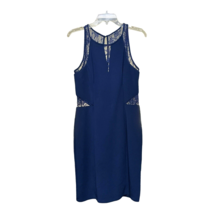 GUESS Womens Blue Sleeveless Lace Accent Side Stretch Dress Size 10 - £15.73 GBP