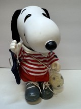 Vintage 8” Peanuts Snoopy Soccer Player #3 Figurine- 1966 Determined productions - $55.15