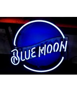 Blue Moon Beer Bar Neon Light Sign 16&quot; x 16&quot; - £390.13 GBP