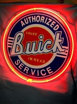 Buick Authorized Service Beer Bar Neon Light Sign 11&quot; X 11&quot; - £160.05 GBP